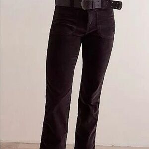 FREE PEOPLE *NWT* 0 High Time Kick Flair Uncut Corduroy Pants